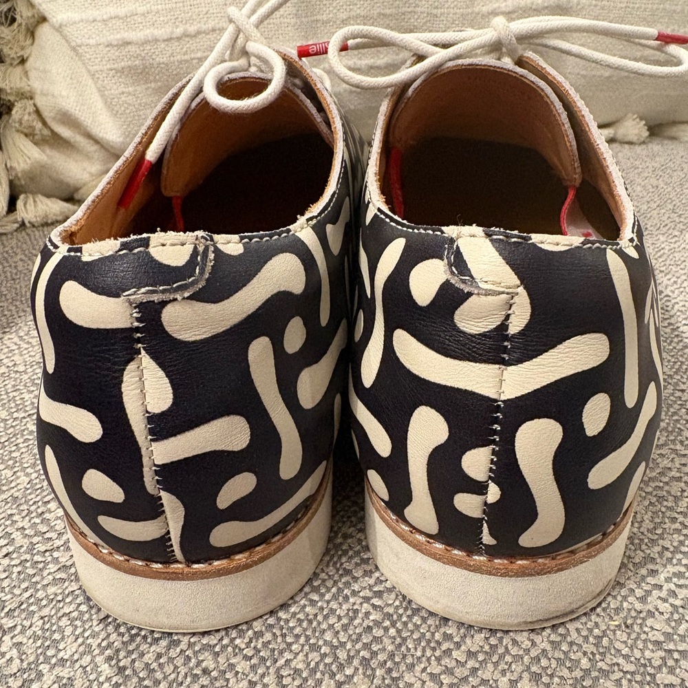 ROLLIE Derby Print X Twisted Star Leather Lace Up Flats - Picture 8 of 8